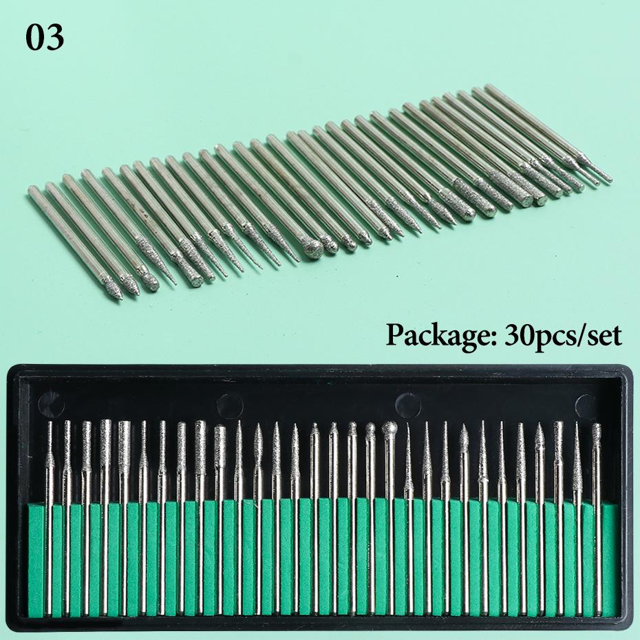 Ceramic Tungsten Steel Manicure Grinding Head Set with Sanding Bands, Brushes, and Polishing Tools.