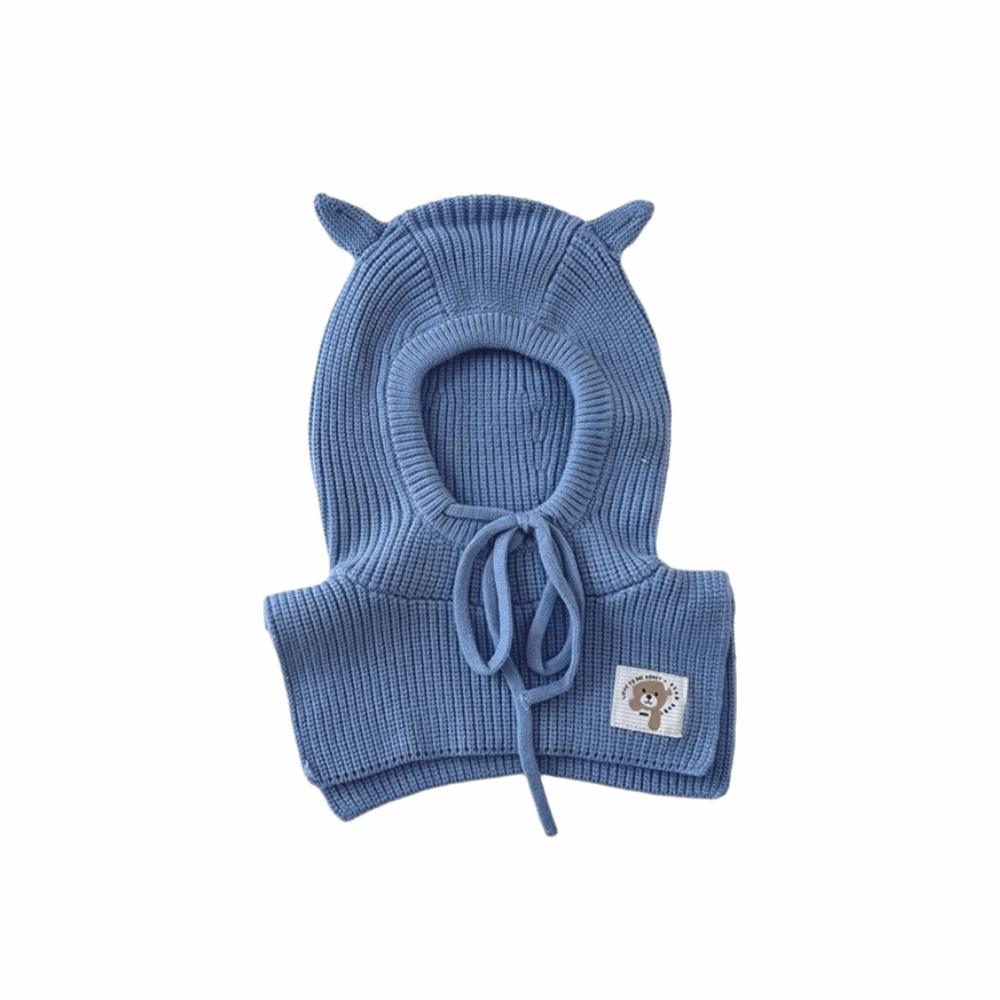 Cute Ear Children's Scarf Integrated Hat Ear Protection Knit Beanie Cap New Children's Hat Winter