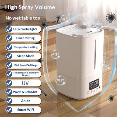 5L Smart Humidifier with Air Purifier Cool Mist Humidifier Top Fill Humidifier for Baby Nursery Plants Indoor
