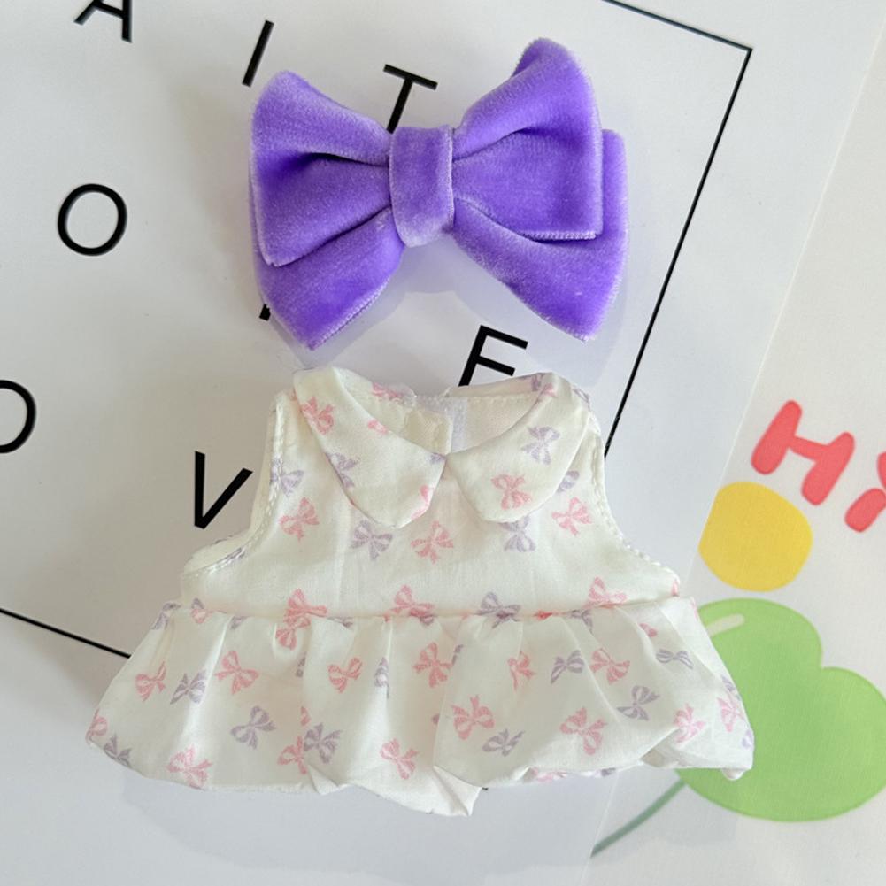 For 17cm/38cm Labubu Doll Clothes Fashion Dress Sweater Doll Clothes Color Match Cardigan Dolls Accessories Cute Decoration Little Clothes