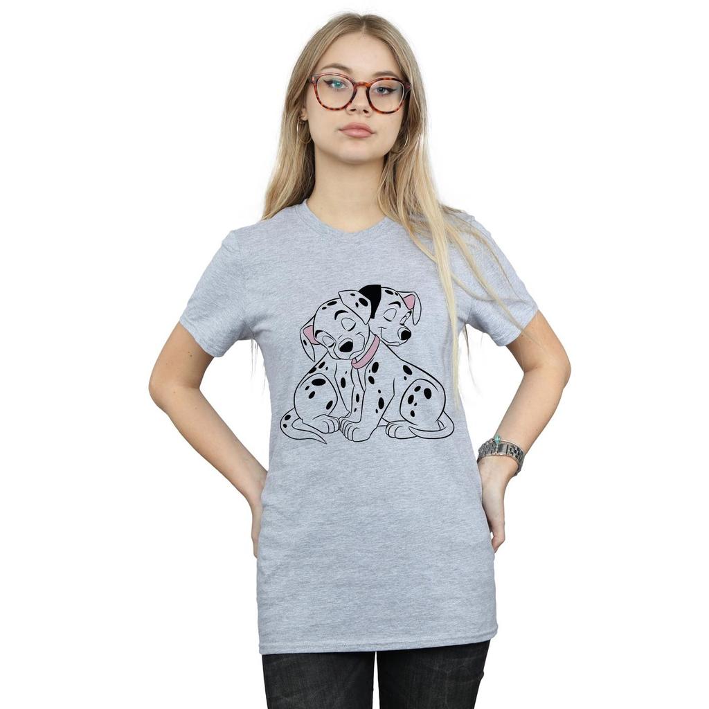 Disney Womens/Ladies 101 Dalmatians Puppy Love Cotton Boyfriend T-Shirt