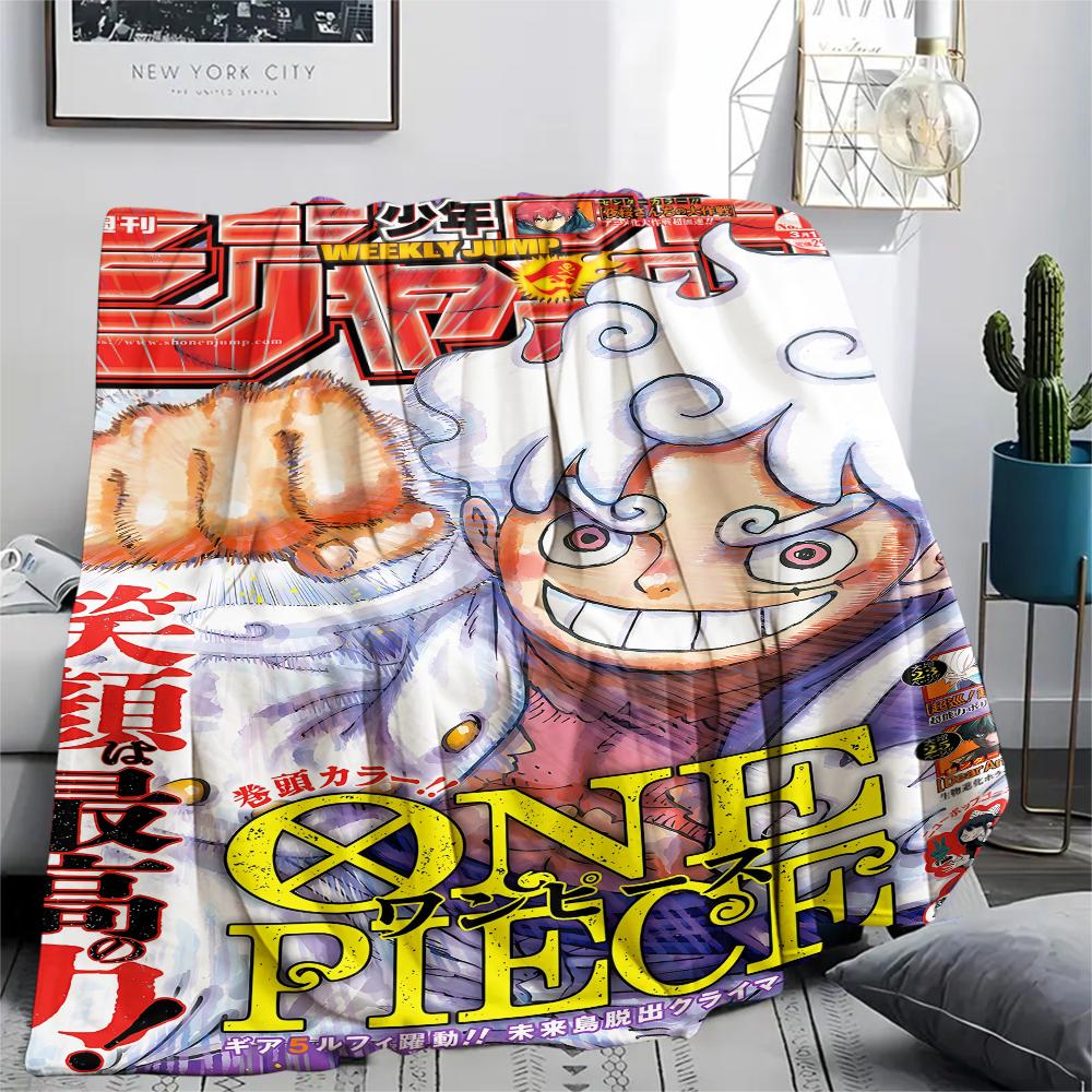 One Piece Character Print Flannel Blanket,High Quality Comfortable for All Seasons,Home Decor,Warmth and Comfort,Perfect for Christmas Gifts