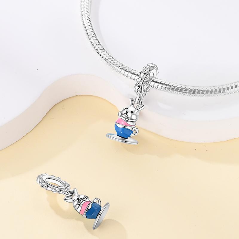 Plated 925 Silver Youth Forest deer Charms Fit 925 Charms Bracelet Beads Jewelry Gifts for Women