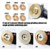 3Pcs Angled Grinder Accessories Wood Grinding Polishing Wheel Rotary Disc Angled Grinder Wood Carving and Rotary Burr Rasp Set Abrasive Disc