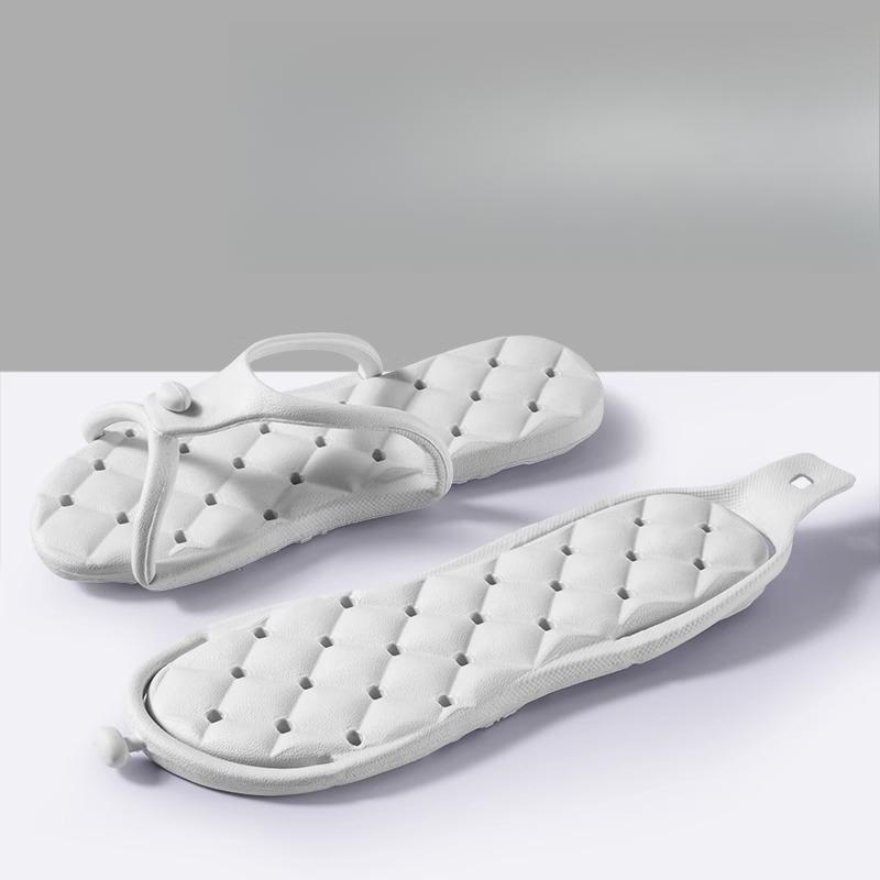 Fashion Men's Platform Flip Flops Bathroom Home Sandals Women Hotel Slippers Outdoor Travel Folding Slippers Non-slip Slides