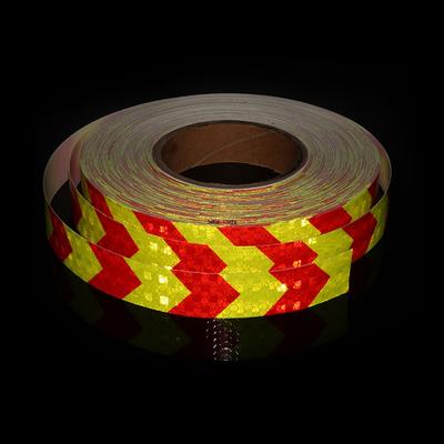 Arrow Reflective Safety Tapes Fluorescent Yellow Red 1inch*17FT Self-Adhesive Car Stickers Conspicuity Warning Reflectors Strips
