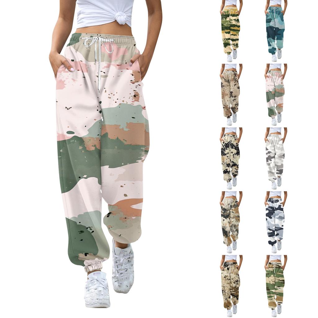Kids Sport Printed Gradient Drawstring Pocket Casual Sweatpants Pants