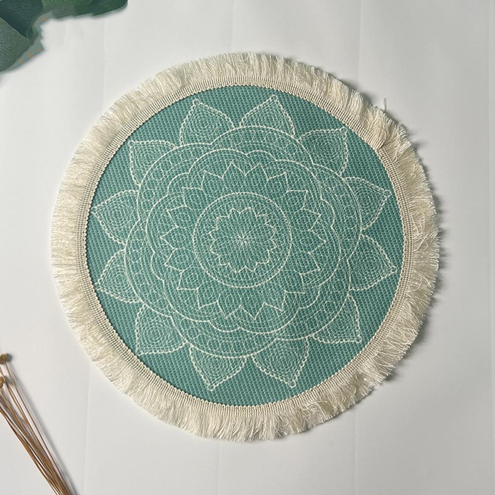

Romantic Dining Table Mat Round Coaster Durable Vase Mat For Home Kitchen 16cm-Style 14