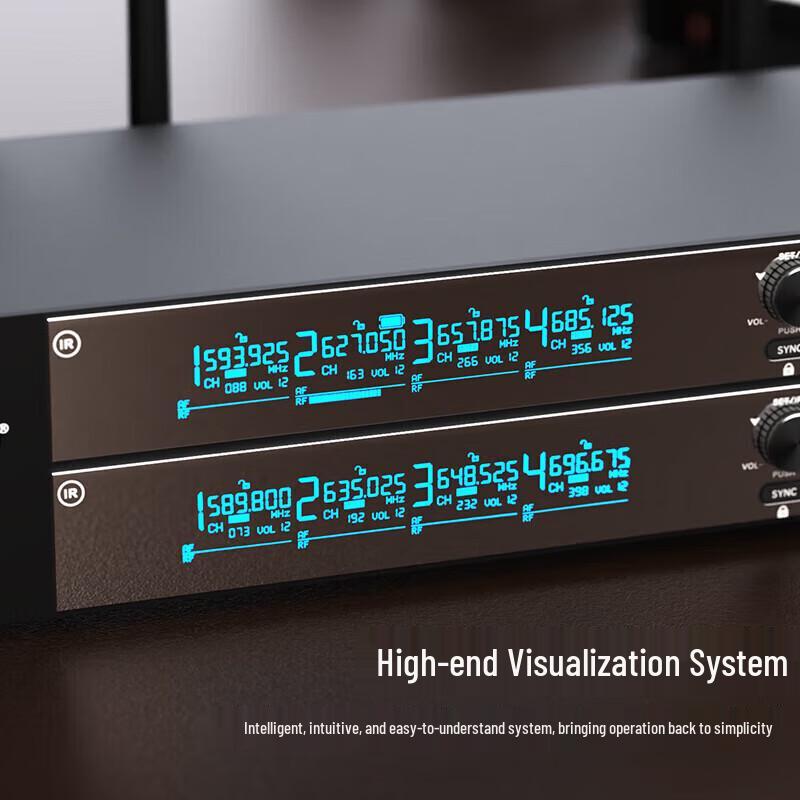 HuiDu HD-9312 Professional U-band Wireless Dual Microphone System (CN Version)