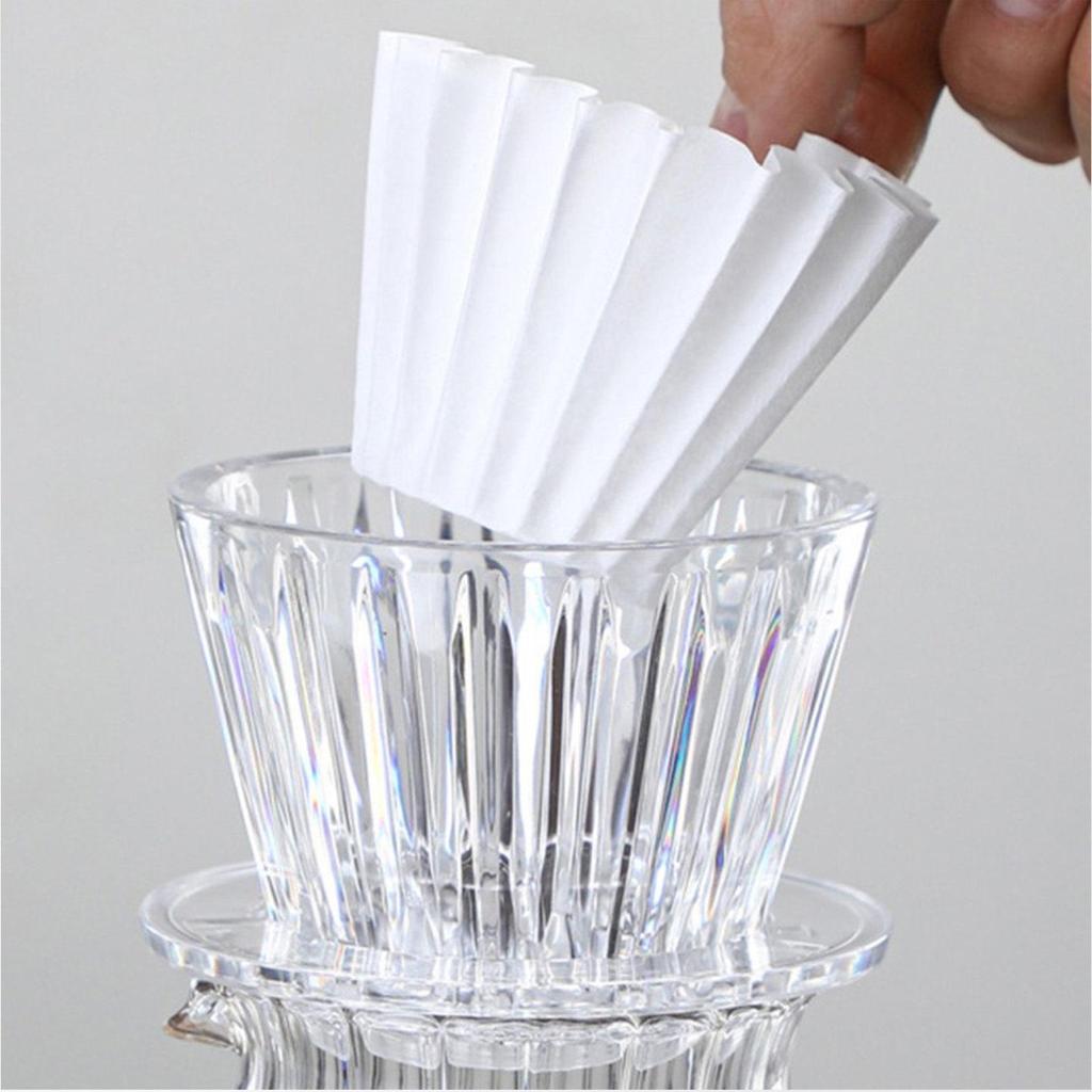 Pour-over Coffee Filter Cup - Flat-Bottomed Drip Filter with Transparent Funnel