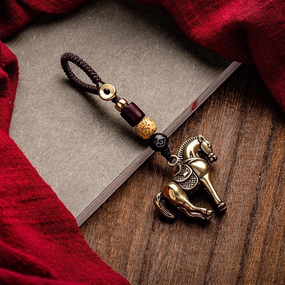 Copper Zodiac Horse Lucky Pendant Pendant Decoration Women Men Bag Charm