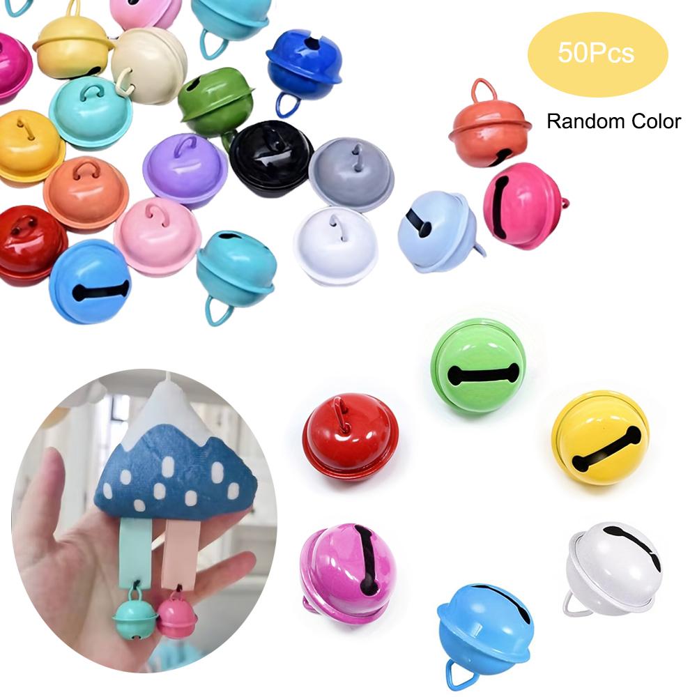 

50-200 шт. металлический колокольчик диаметром 17-22 мм цветная роспись DIY рождественские украшения аксессуары брелок кулон колокольчик 17mm MIX colour/50Pcs