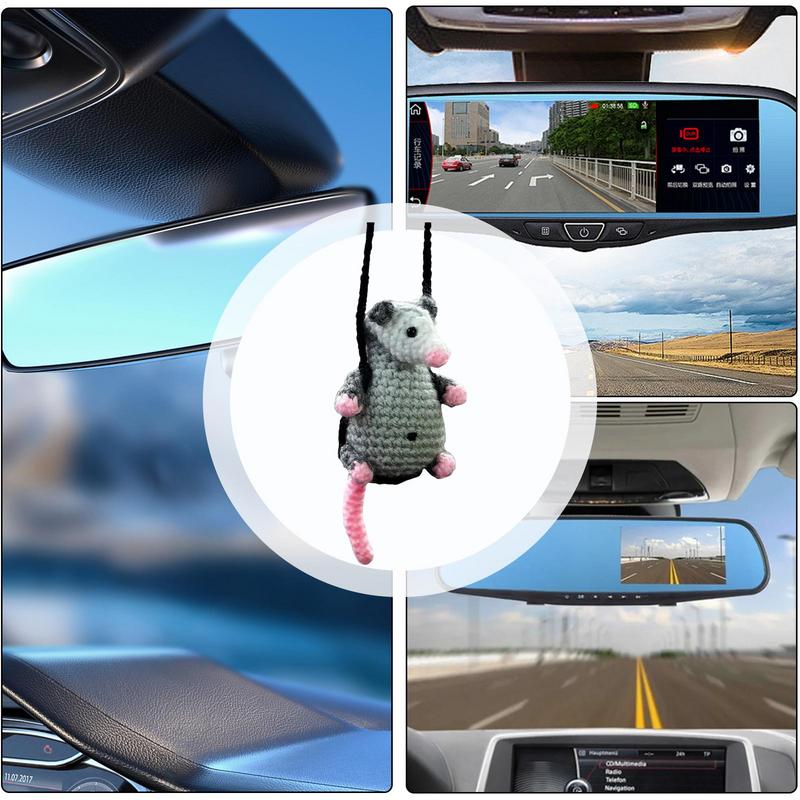 P ossum Car Charm Cute Charm For Car Window Side Car Interior Decoration Cute M ouse Figurine Ornament Rearview Mirror Pendant