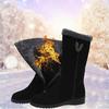 Zimowe Damskie Śniegowce Modne Outdoorowe Antypoślizgowe Buty Wygodne Casualowe Grube Buty do Połowy Łydki Zapinane na Zamek Damskie Bawełniane Buty Botas Mujer
