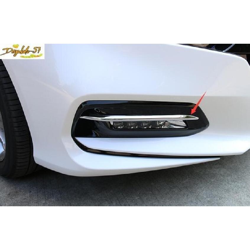 Chrome Front Bumper Fog Light Lamp Eyebrow Cover Trim For Honda Accord 2018-