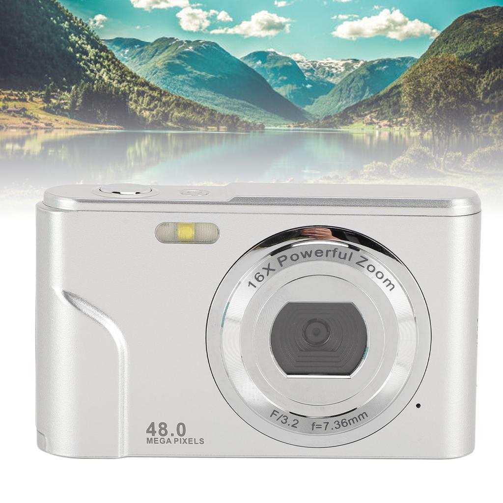1080P Digital Camera for Kids Adults 48MP   Camera with 16X Digital Zoom 2.4 Inch   Display Compact Point and Shoot Camera Anti Shake