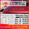 2025 New 3D ABS Car Rear Trunk Letters Logo Labeling Decal Badge Emblem For Mercedes Benz AMG Class W205 W203 GLC GLK W206 W220