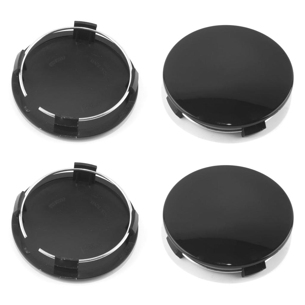 Radnabendeckel 83mm 74.3mm 4 Stück Radnabendeckel Hochglanz Schwarz Radkappen