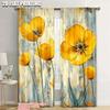 2pc     Scene Curtain Flowers and Plants Versatile Fabric  Without Electricity Holiday Decorations Perfect for Holiday Home Decor