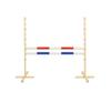 Jumping Obstacle for Hobby Horse 120cm, Two Beams - Red and Blue