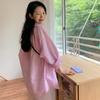 Korean Chic Textured Plaid Mid-Length Sun Protection Shirt for Women
