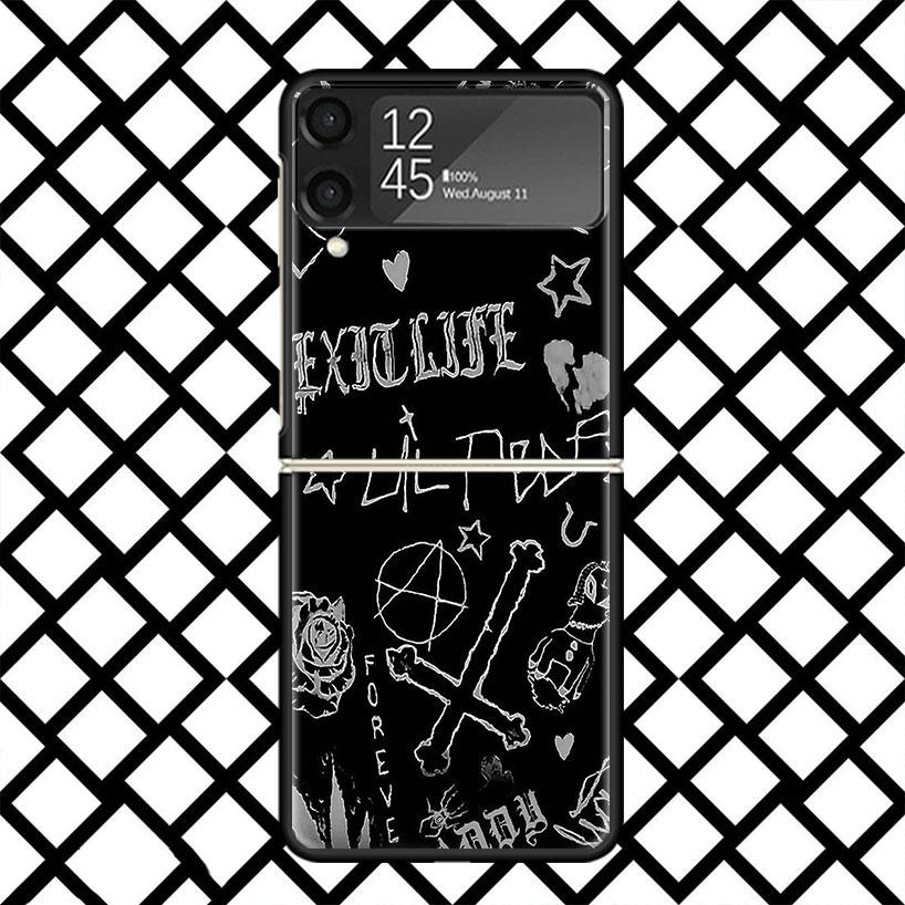 Lil Peep Hellboy Love Phone Case For Samsung Z Flip 7 6 5 4 3 Galaxy ZFLIP7 ZFlip6 5G Flip5 Flip4 Flip3 5g Black Hard Cover
