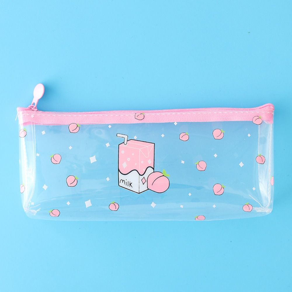 Waterproof Pencil Case Cute Stationery Storage Bag Durable Transparent Pencil Bag  School Supplies