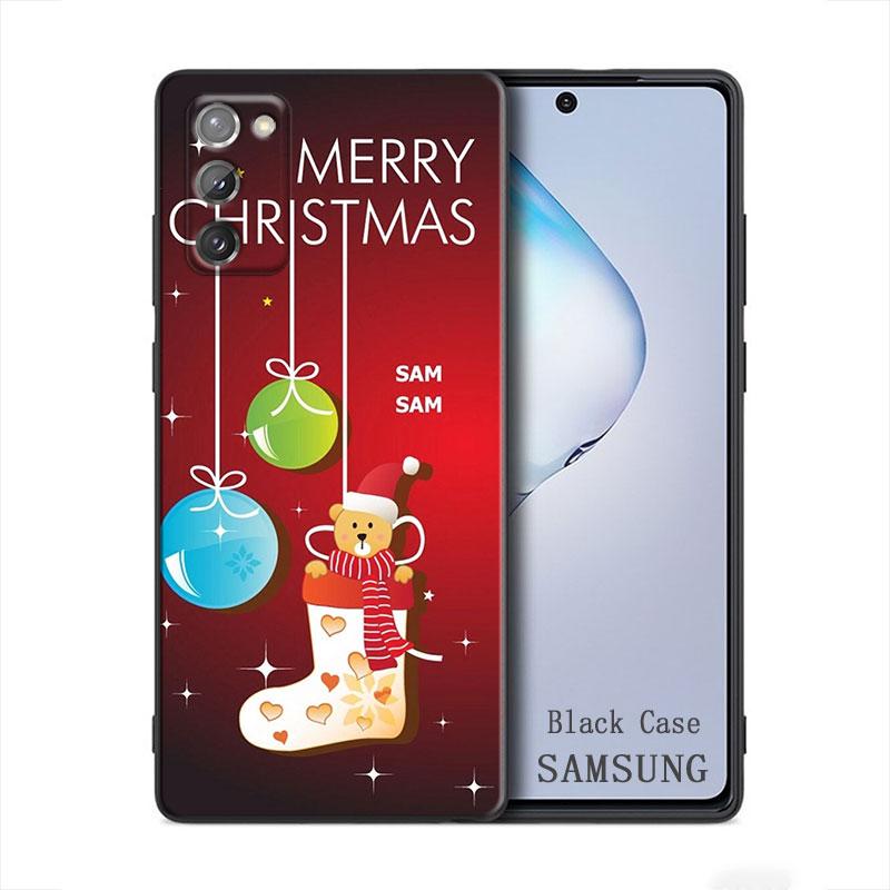 Merry Christmas Santa Claus Elk Samsung Galaxy A91 A73 A72 A71 A53 A52 A7 M62 M22 M30s M31s M33 M52 F23 F41 F42 5G 4G Phone Case