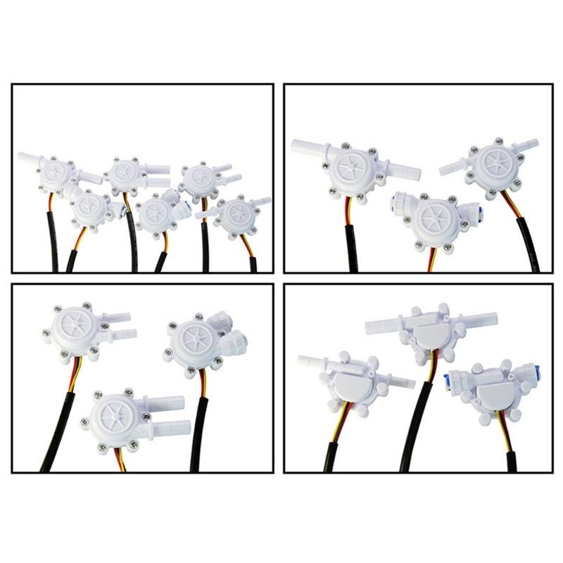 0.2-8L/min Water Hall Effect Flow Sensor Meter 1/4 Quick Connect Flow Meter Flowmeter Counter for Coffee Machine Plastic