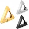 Polished Triangle Geometry Stainless Steel Men Women's Studs Earrings Black Trend Minimalist Punk Ear Jewelry Accessories
