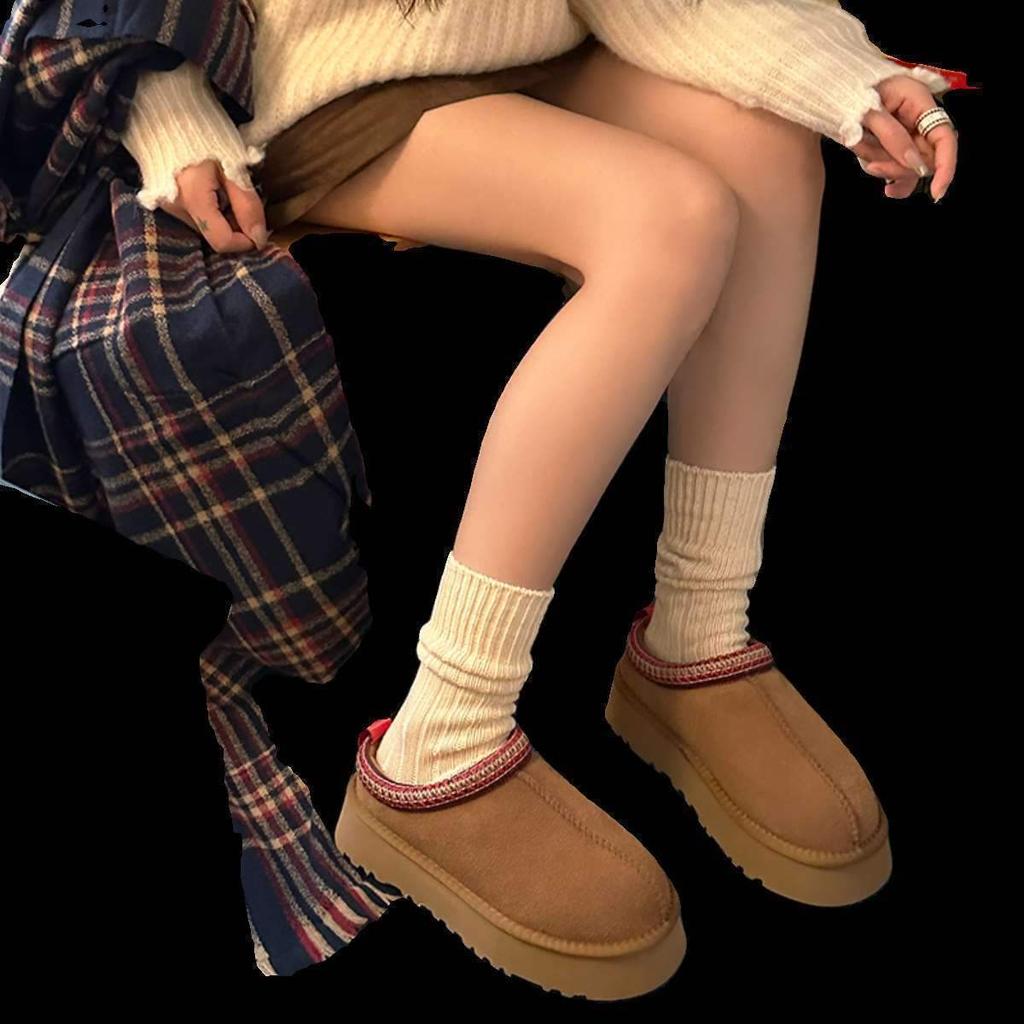 Sněhule dámské boty zimní sametové zateplené 2025 nové kožešinové integrované kožešinové boty taška kulatá hlava poloviční bačkory bavlněné boty