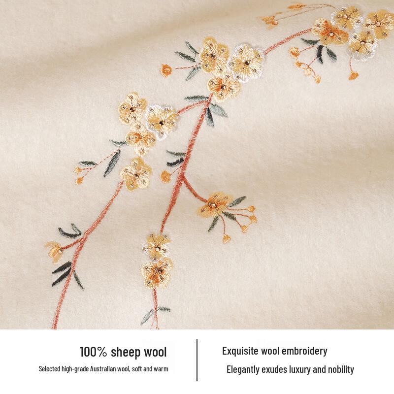 Hang Silu Women's Pure Wool Embroidered Scarf