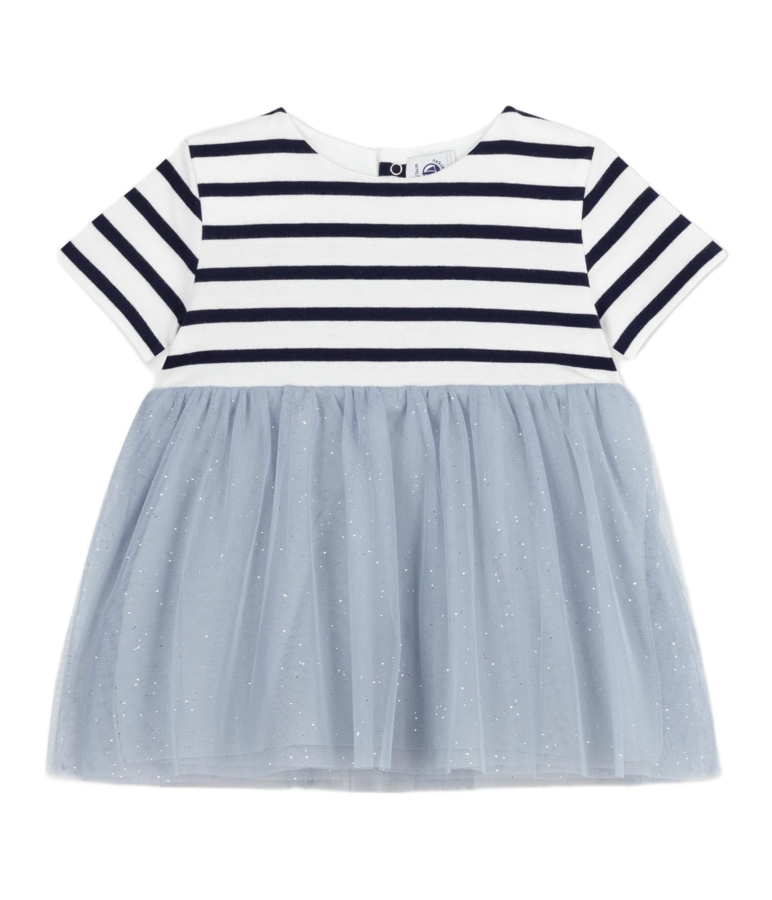 

Petit Bateau Short Sleeve Dress A0EBW Size 36 95cm Gray/Multicolor, Months,