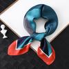 European and American simple geometric silk scarf women's professional scarf striped triangular versatile scarf simulated silk square scarf 71x71cm