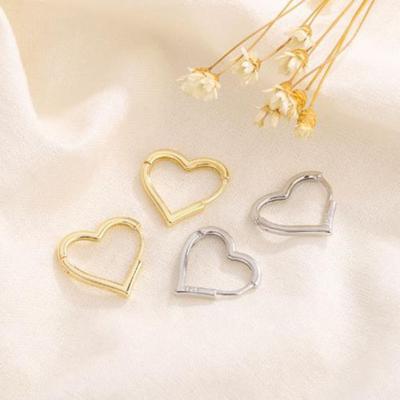 Brand New Costume Jewellery Fashion Style Ear Buckle Heart Shape Retro Heart Hoop Earrings