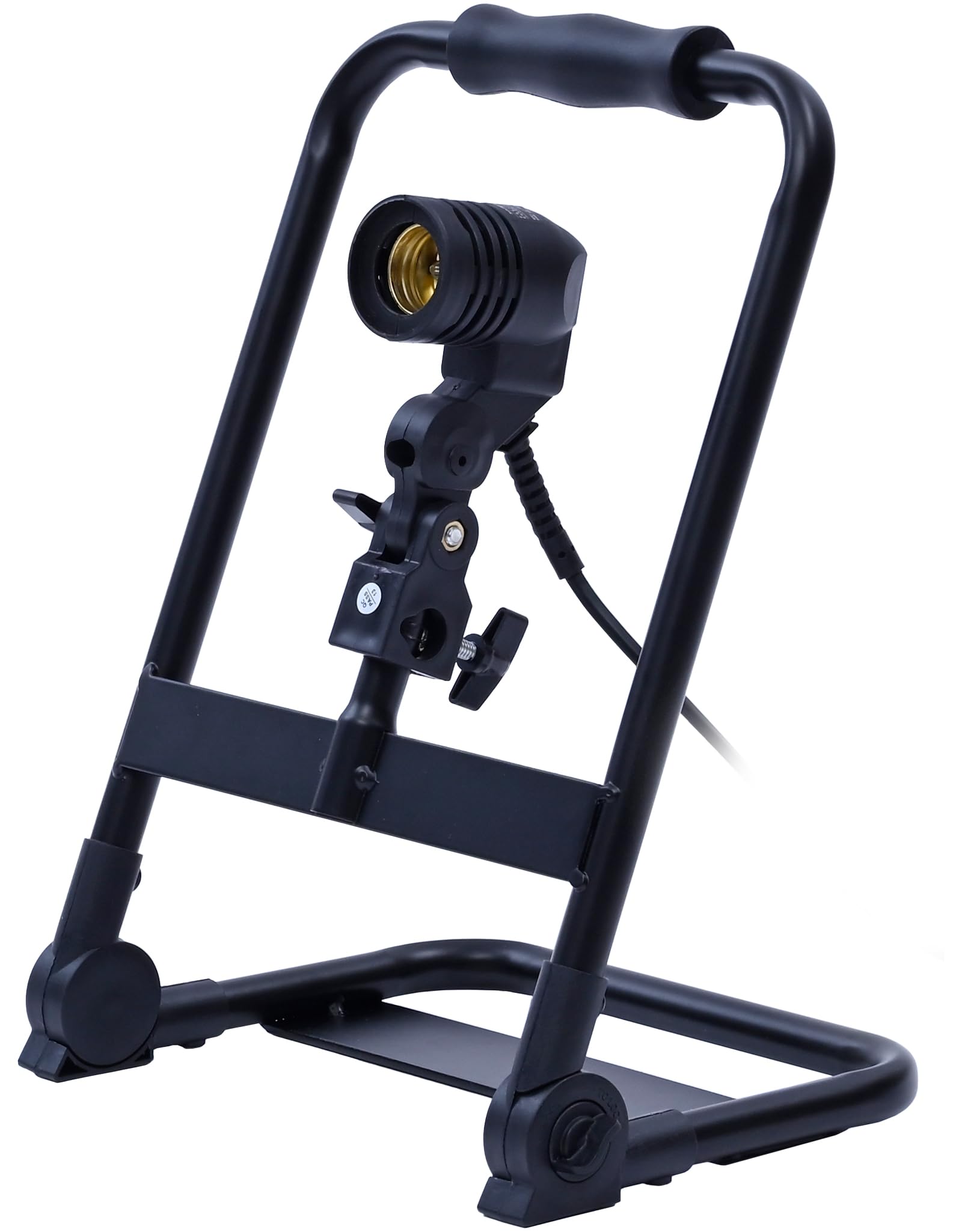 

YAMAZEN Портативный светильник, совместимый с различным освещением, регулируемый 3 м, в комплекте для работы в помещении, гараж, светодиодная стойка, E26, светильники, угол 180°, шнур, чёрный