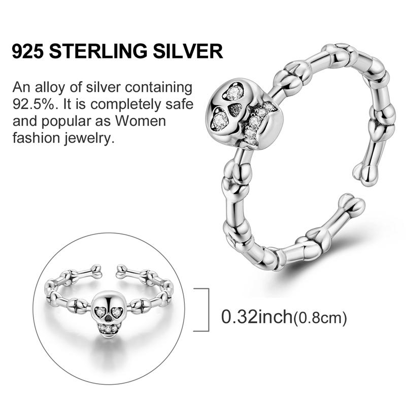 Original 925 Silver Ring Sparking Sun Moon Rose Feather Open Rings for Women Girls Jewelry Birthday Anniversary Engagement Gifts
