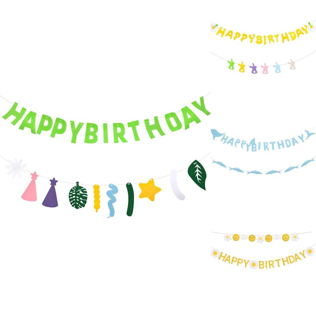 Adorable Daisy Themed Happy Birthday Flags For Kids Party Decoration Setup And