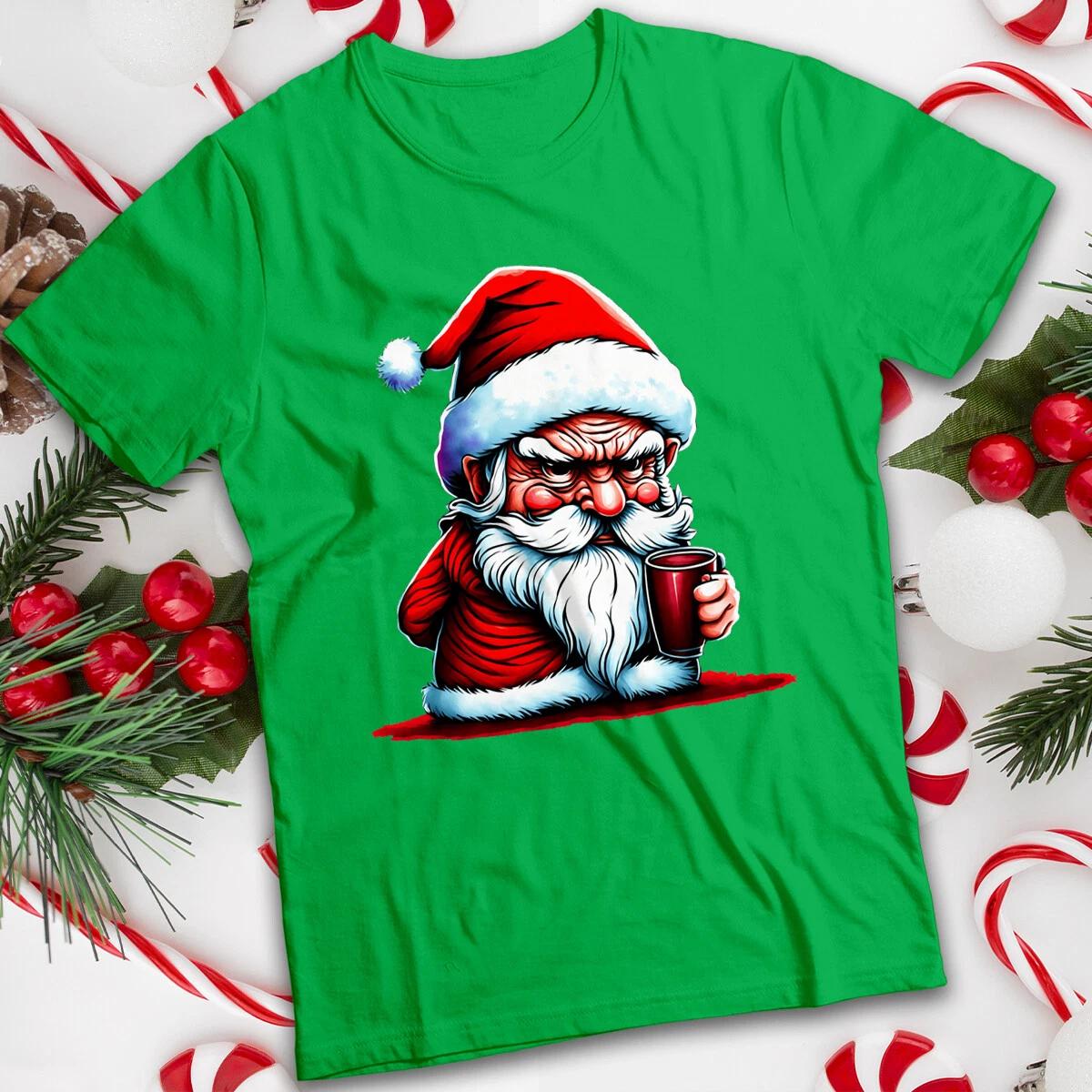 

Funny Mens and Womens Grumpy Santa Christmas T-Shirt Tee #MC 3XL