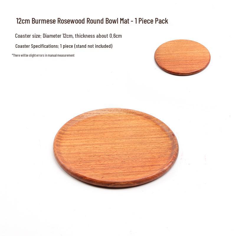 Myanmar Rosewood Heat-Resistant Wooden Coaster and Plate Mat