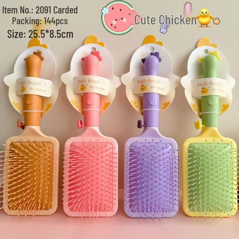 Cute Pet Air Cushion Comb: Plastic Massage Comb for Smoothing Curly Hair, Scalp Care for Women and Students