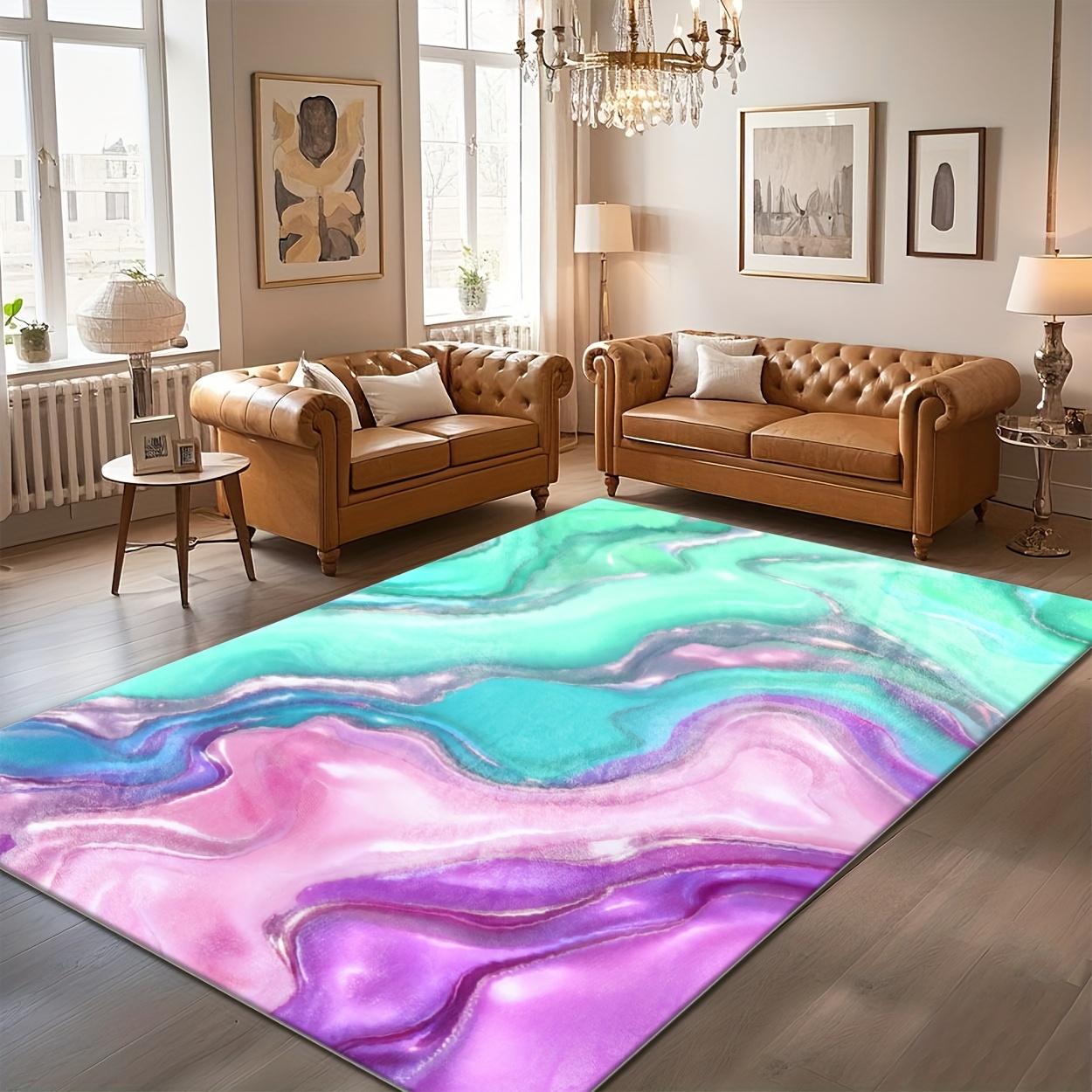 Abstract Grijs Wit Zwart Roze Geometrisch Vloerkleed Modern Patchwork Woonkamer Slaapkamer Wasbare Vloermat 120X160CM