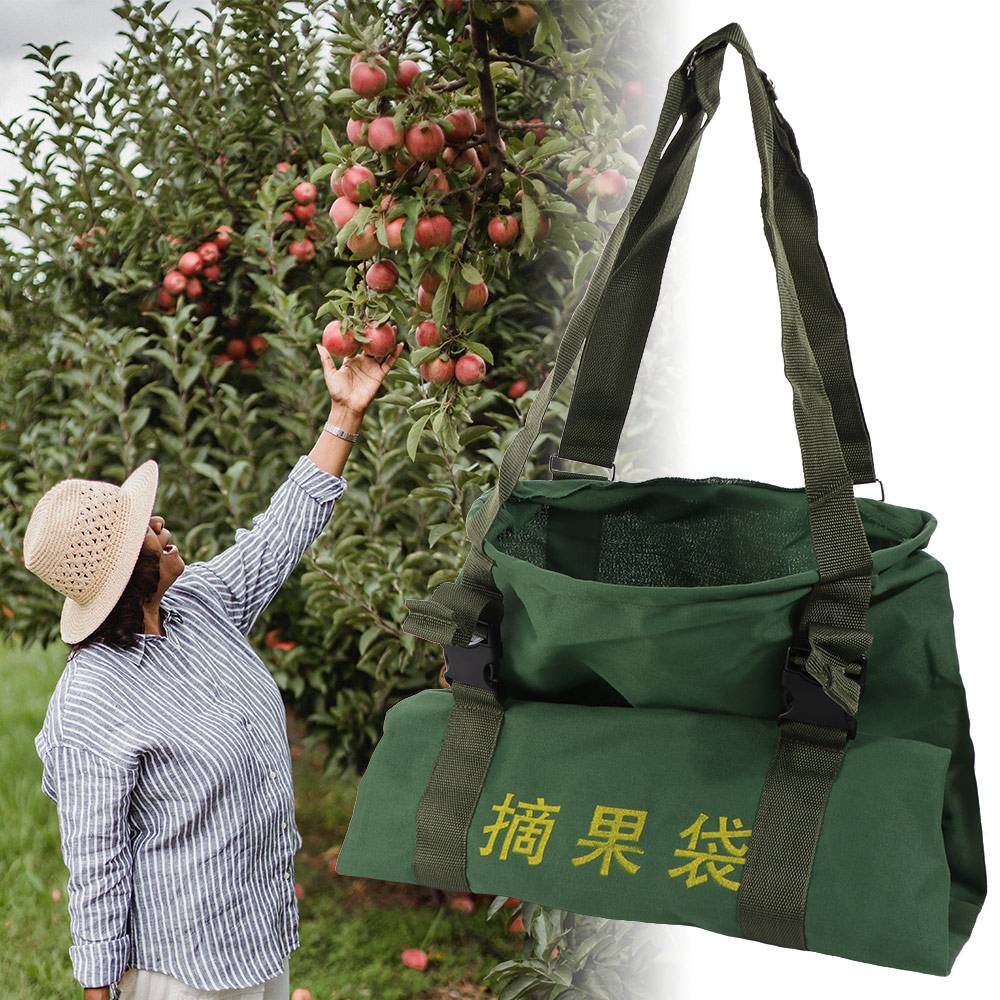 Adjustable Fruits Picking Bag Portable Foldable Foraging Apron Garden Gathering Bag Berries