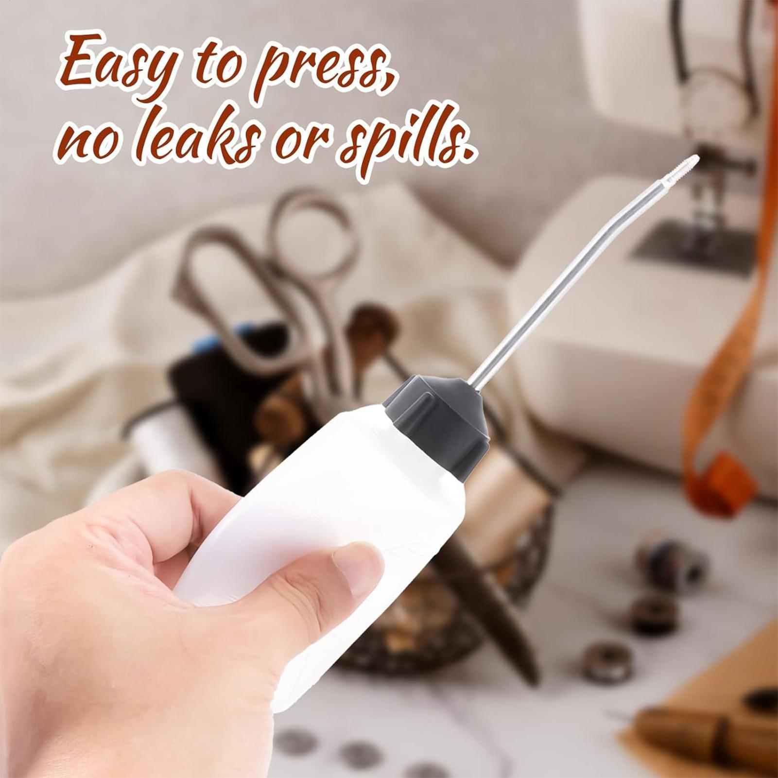 

Бутылка масла для швейной машины 120 мл 2 штуки Бутылка с игольчатым наконечником Прецизионная канистра-аппликатор с длинным носиком для нити, турбины, троса CHINA