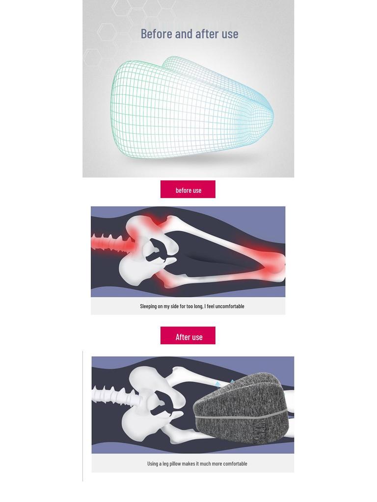 Herzförmiges Memory-Foam Kniekissen für Schwangere