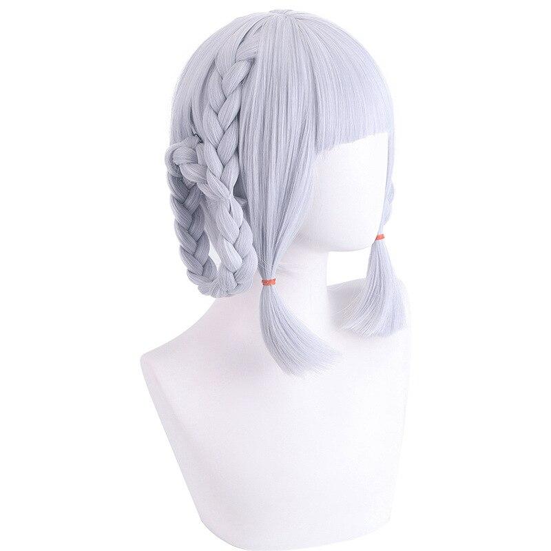 Kamisato Ayaka Cosplay Wig New Skin Genshin Impact Cosplay Braided Wig Cosplay Anime Cosplay Wigs Heat Resistant Synthetic Wigs
