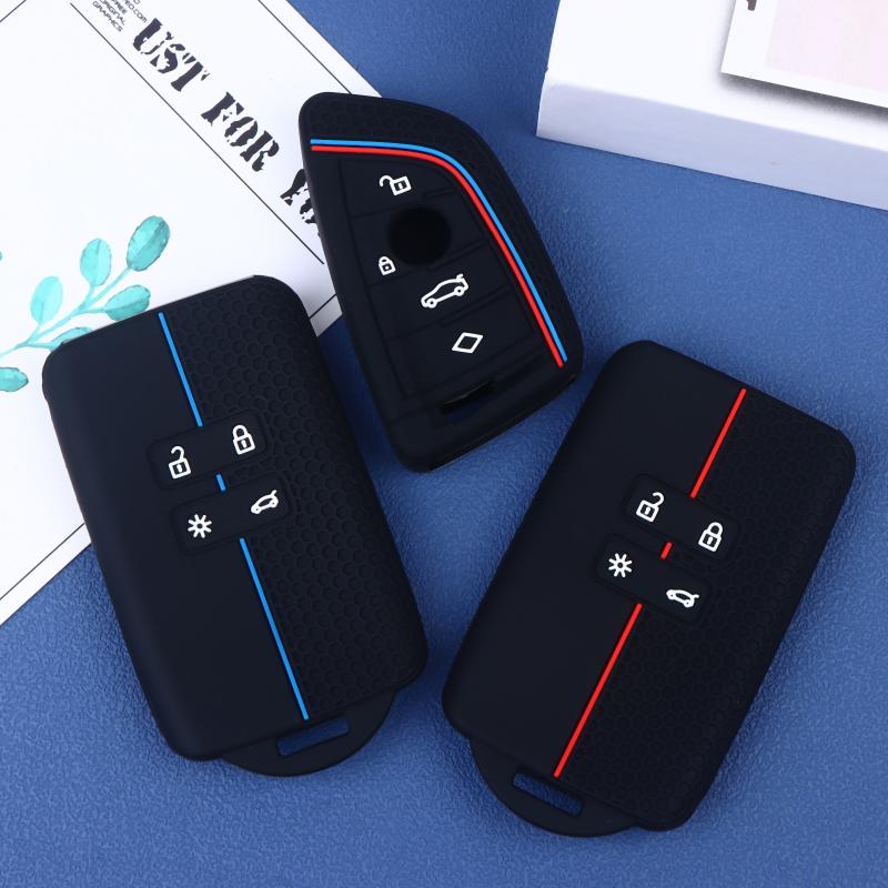 Simple Silicone Remote Car Key Cover Keychain Key Case Car Key Holder Shell For X1 X3 X4 X5 X6 Series Car Key Protector