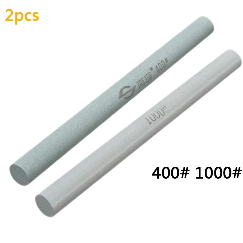 240/320/400/600 Grit Oil Stone Green Silicon Carbide Sand Bar Grinding Block Ceramic Jade Round Triangle Knife Sharpener Tool