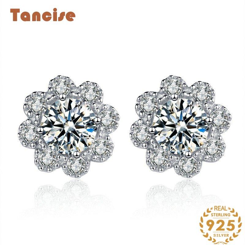 

Танциз стерлингового серебра 925 пробы муассанит циркон серьги серьги-капли для женщин подарки на свадьбу