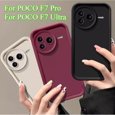Camera Lens Protection TPU Black Case For POCO F7 Ultra Soft Silicone Shockproof Phone Cover For Xiaomi POCO F7 Pro F7Ultra
